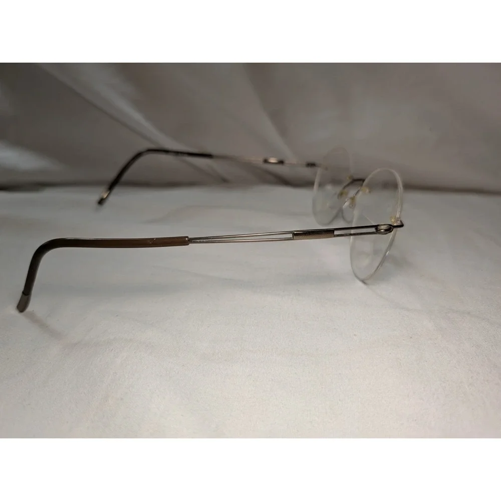 SILHOUETTE 5521 EP 6040 RIMLESS GUNMETAL BROWN AUTHENTIC EYEGLASSES 48-20